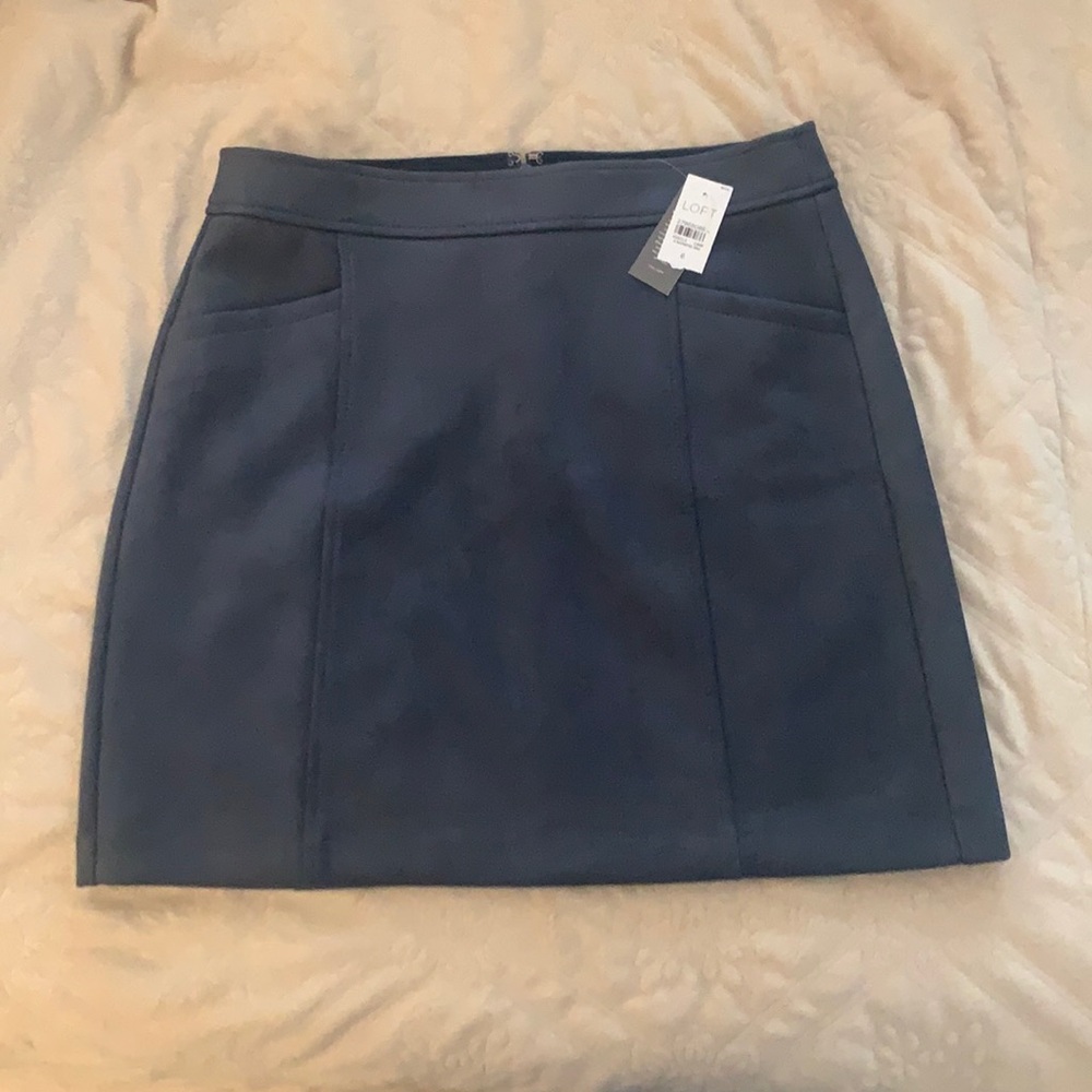 LOFT suede style skirt